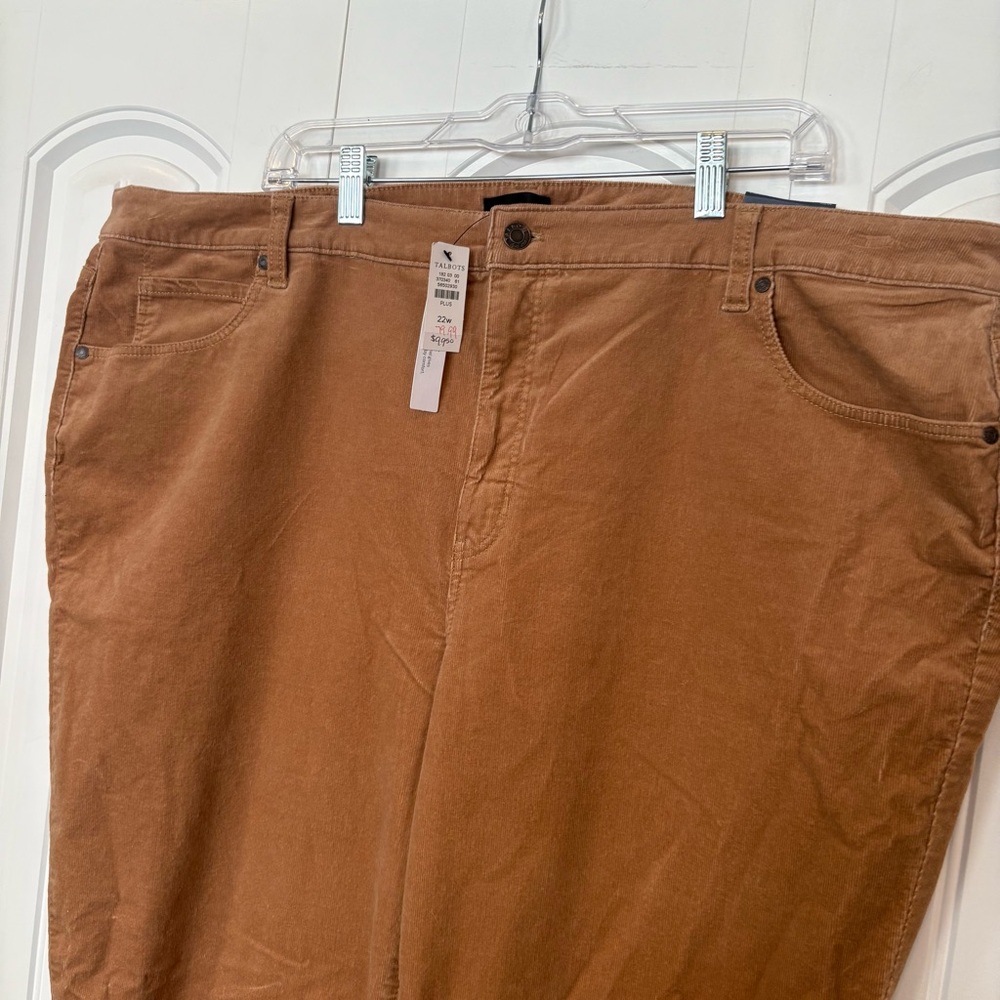 Talbots Tan Straight Leg Corduroy Pants Size 22W‎ - Picture 3 of 9